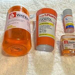 Novelty water bottle, cup and shot glass set